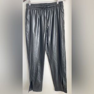 Theory faux leather jogger